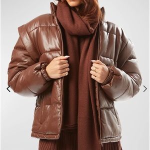 We Wore What puffer jacket-faux leather